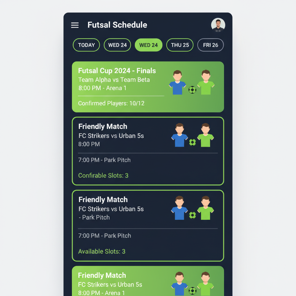 GoFive Home — Your upcoming games at a glance
